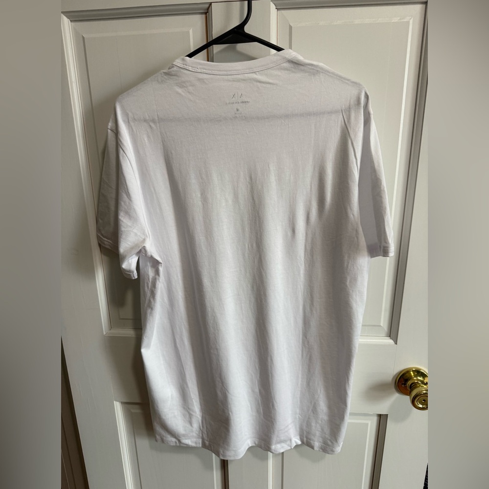 NWT Armani Exchange White T-Shirt with Black AX Logo Medium - Picture 6 of 6